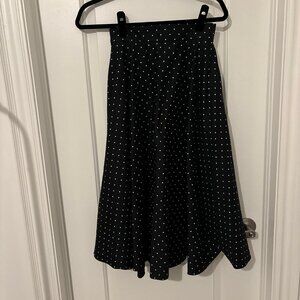 Uniqlo Polka Dot Midi A-Line Skirt
